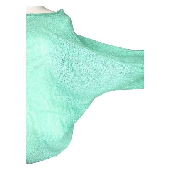 Wool Blend Dolman Sleeve Sweater Mint Green Teal Size M Freckled Poppy - Picture 3 of 7